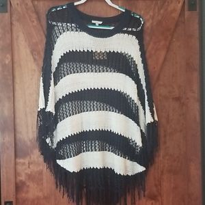 NWT Boutique oversized summer poncho sweater